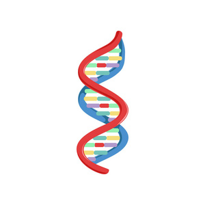 微分子生物学.平面风格的彩色科学图标.
