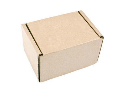 白色背景包装用封闭纸板盒