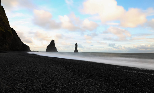 冰岛 Reynisdrangar 黑沙滩