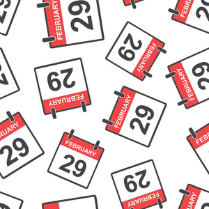 2月29日日历页面无缝模式背景.业务照片
