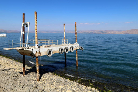 以色列东北部的Kinneret Tiberias湖淡水湖