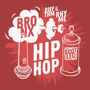 嘻哈艺术嘻哈设计与麦克风和涂鸦喷雾可以气球.