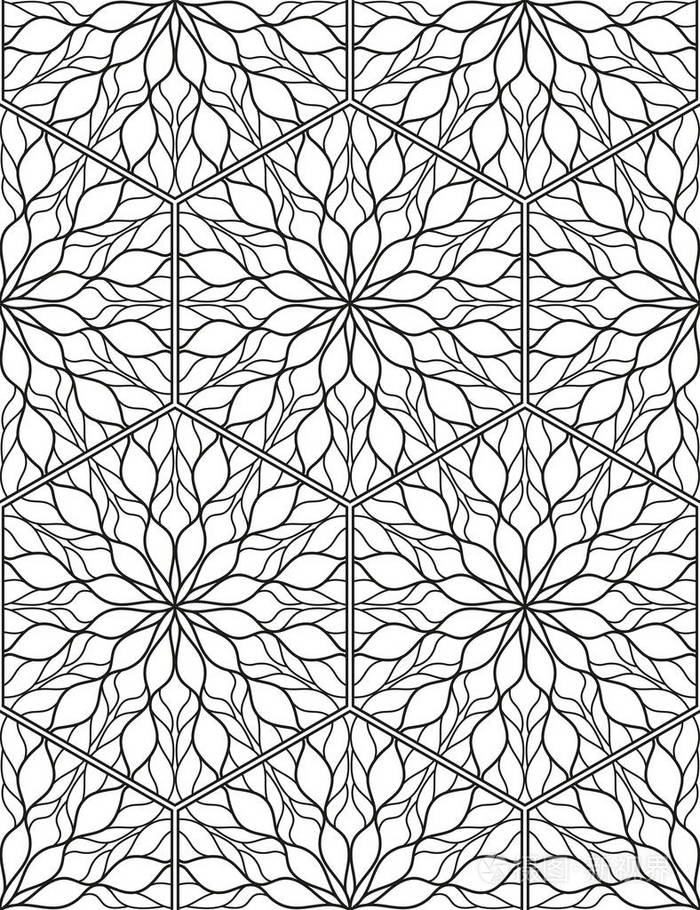 阿拉伯风格的无缝几何线条图案,民族装饰.