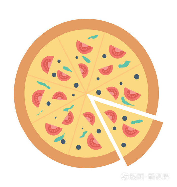 披萨色矢量图标
