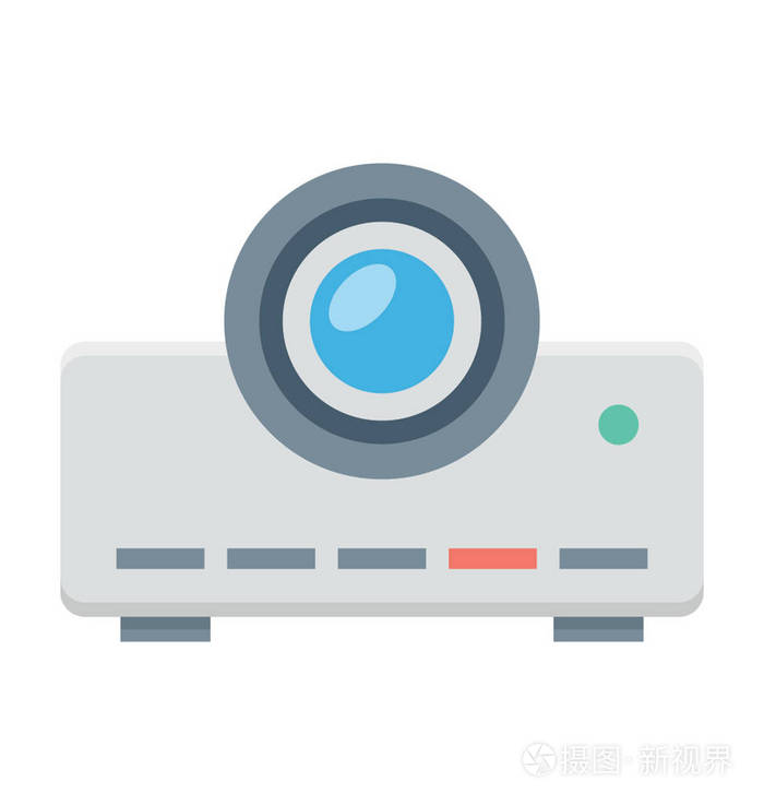 投影仪彩色矢量图标