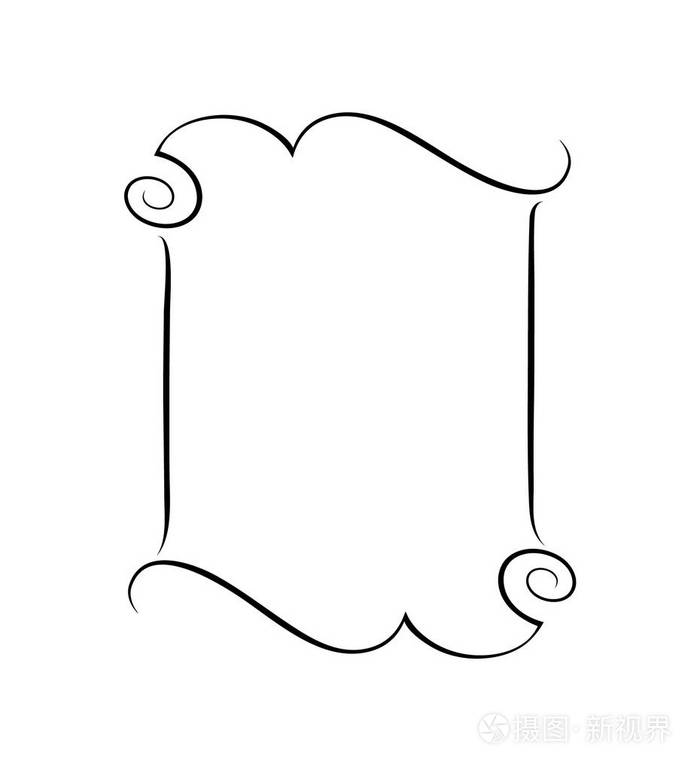 复古框架书法小插图.矢量插图.插画-正版商用图片10hsvh-摄图新视界