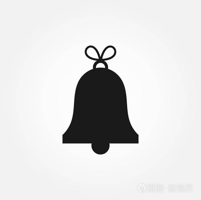 带弓图标的黑色铃铛