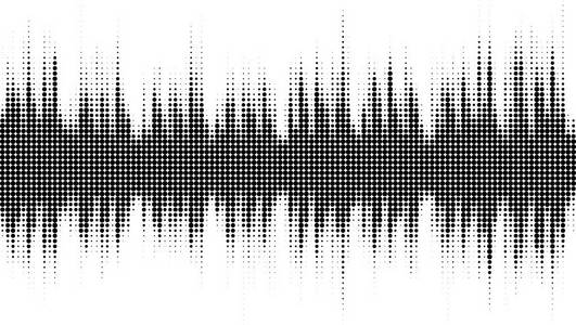 抽象音频频谱半色调波形