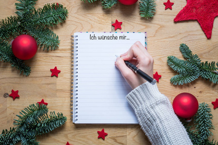 写圣诞祝愿名单与标题我想在德语