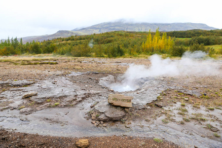 冰岛的小 Geysir