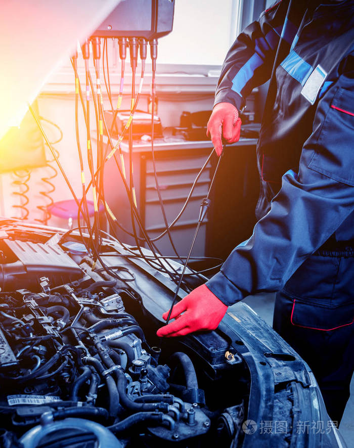 服务站. 汽车修理线路. 引擎. 背景