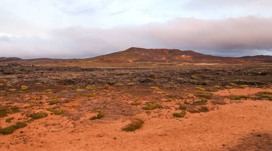 Krafla 火山的区域在冰岛