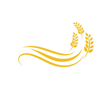 农业小麦 logo 模板矢量图标设计照片
