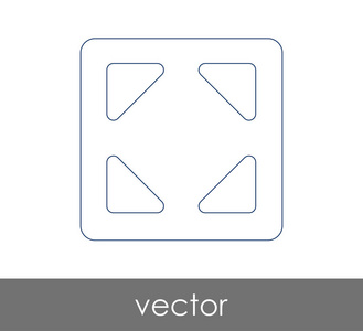 展开图标设计矢量插图图片