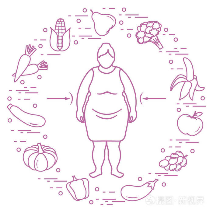健康饮食习惯插画-正版商用图片10i9u8-摄图新视界