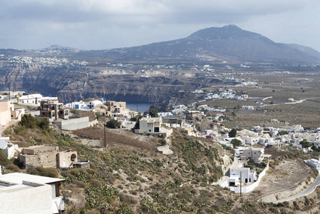 位于希腊圣托里尼岛的伊亚村的著名风景