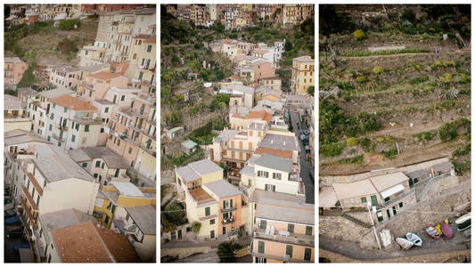 Manarola 鸟瞰图, 五土地, 意大利