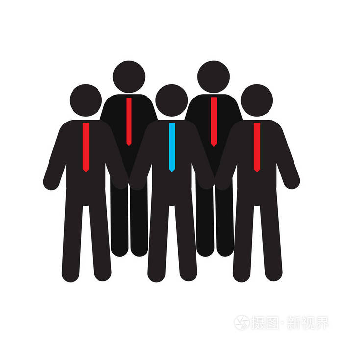 团队. 会议. 商人. 孤立矢量插图