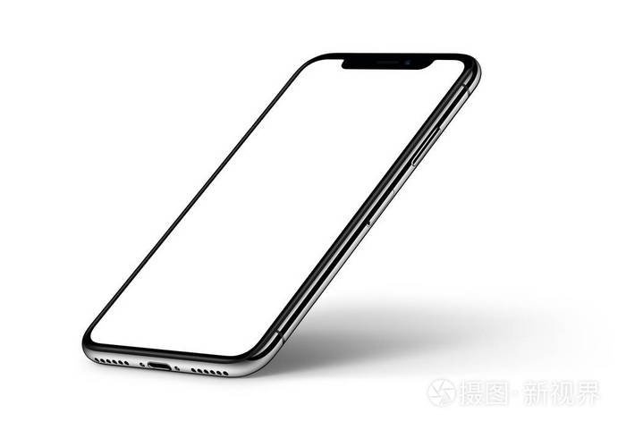 iphonex透视智能手机模型与阴影cw旋转o照片-正版商用图片10iph2-摄图
