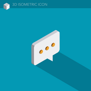 聊天3D等距网页图标