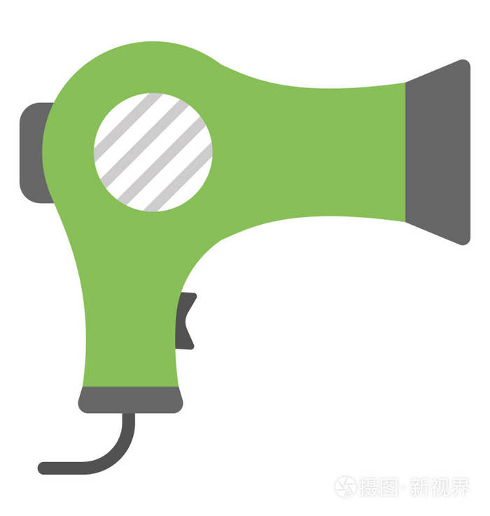 电动吹风机平面图标设计