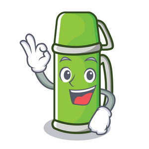 好的热水瓶卡通风格照片