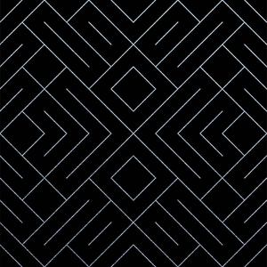 豪华华丽黑色背景的菱形和金属银色线条的矢量华丽几何图案设计模板