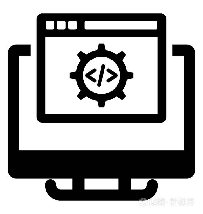 编程字形矢量图标
