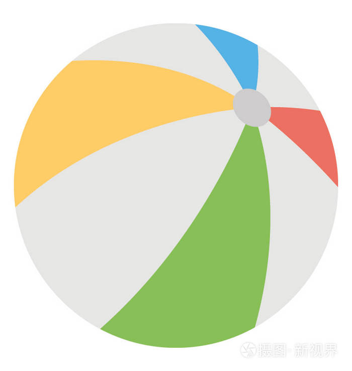 彩色沙滩球平面矢量图标设计插画-正版商用图片10iwt5-摄图新视界