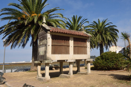 horreo 是一座典型的农田, Cambados, Galica