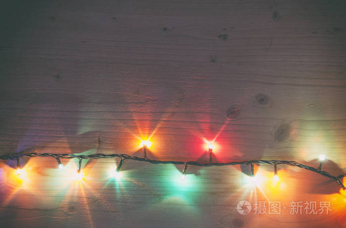 圣诞节乡村背景老式爽快地木灯与自由文本空间