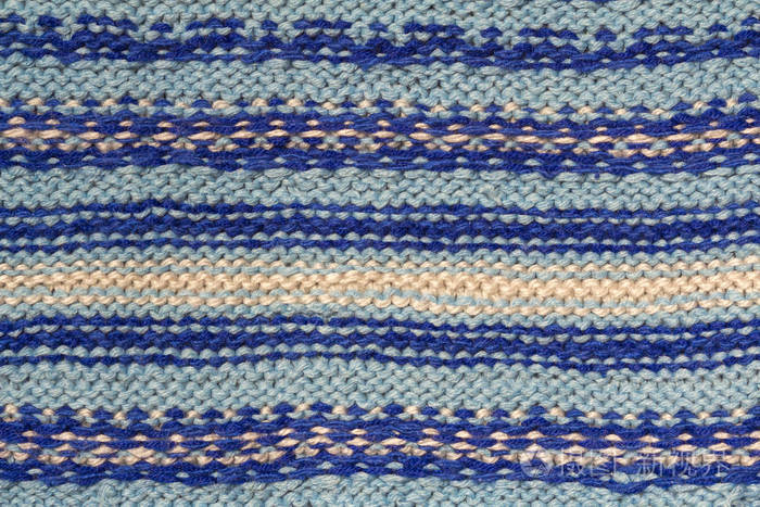 棉蓝花纹针织面料的背景纹理