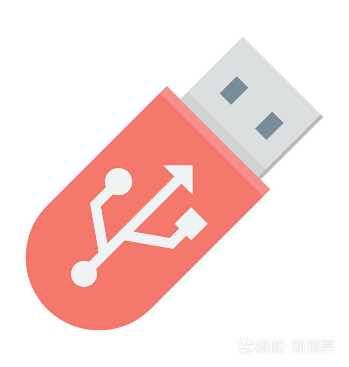 usb彩色矢量图标