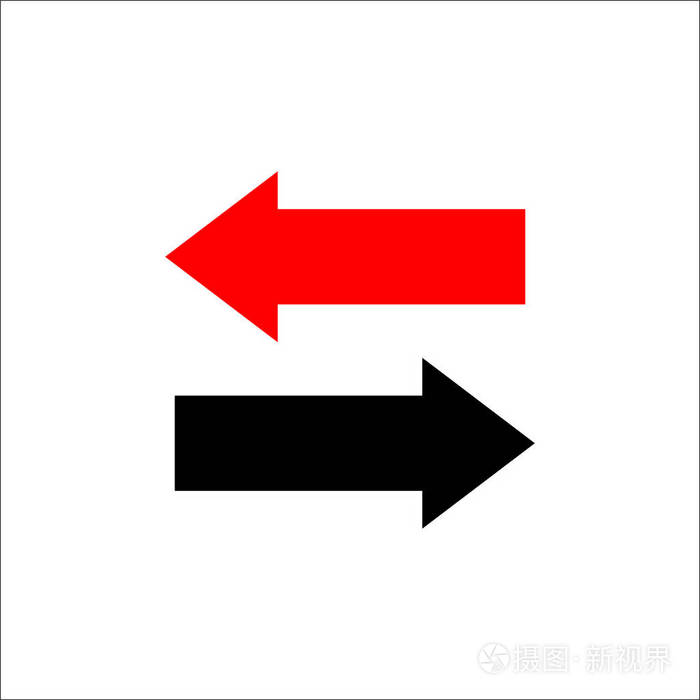 图标概念红色与黑箭头线上部传染媒介在多云和蓝天背景箭头符号与下