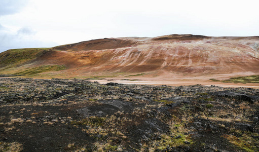 Krafla 火山的区域在冰岛