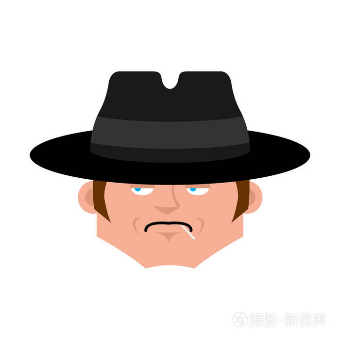 神通侦探矢量插图