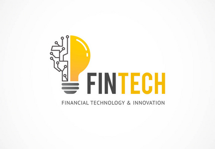 fintech 和数字金融行业的标志概念