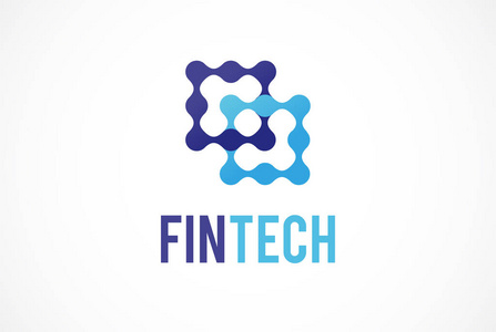 fintech 和数字金融行业的标志概念