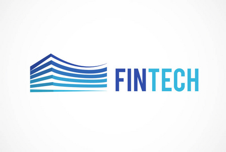 fintech 和数字金融行业的标志概念