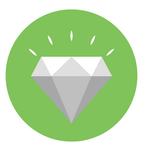 钻石平面矢量图标设计,象征优质品质照片