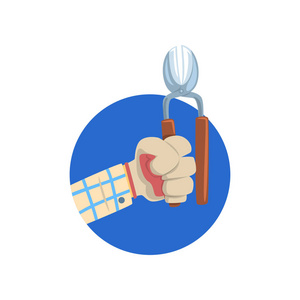 手持修剪, 象征职业的园丁卡通矢量插画照片