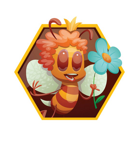 蜂窝框架, 滑稽的雌性蜜蜂与花