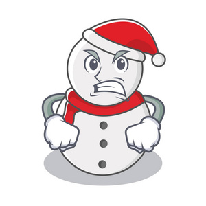 愤怒的雪人人物卡通风格