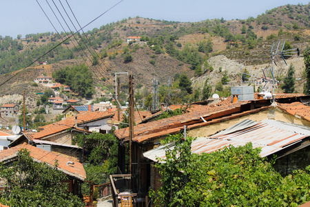 卡科佩特里亚村的屋顶