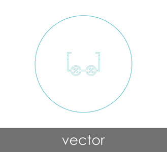 眼镜图标矢量插图标志图片
