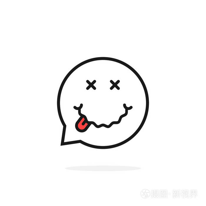 瘦线醉表情语音气泡标识