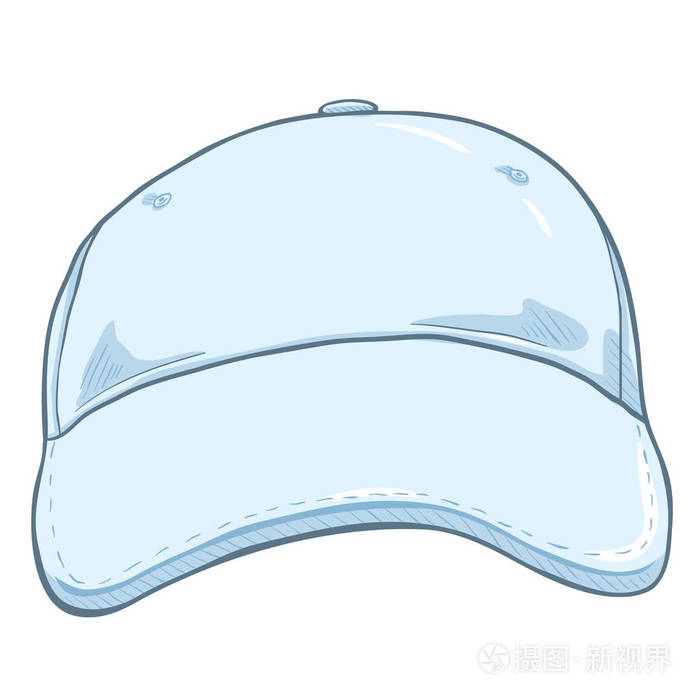 卡通白色经典空白棒球帽正面视图插画 正版商用图片10kfh9 摄图新视界 卡通白色经典空白棒球帽正面视图插画 正版商用图片10kfh9 摄图新视界