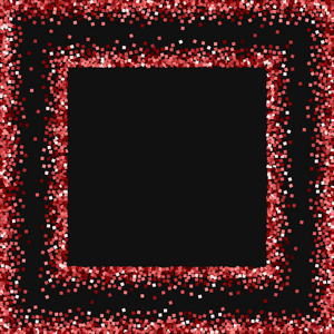 红色金色闪光方形抽象框架与红色金子闪光在黑色背景令人眼花缭乱的载体