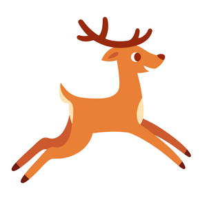 卡通鹿奔跑照片