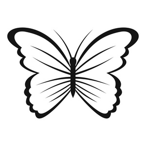 蝴蝶在自然图标, 简单的样式